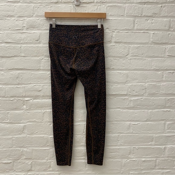 Varley || Let’s Move High Rise Leggings Bronze Distorted Cheetah Brown Small - Picture 6 of 10